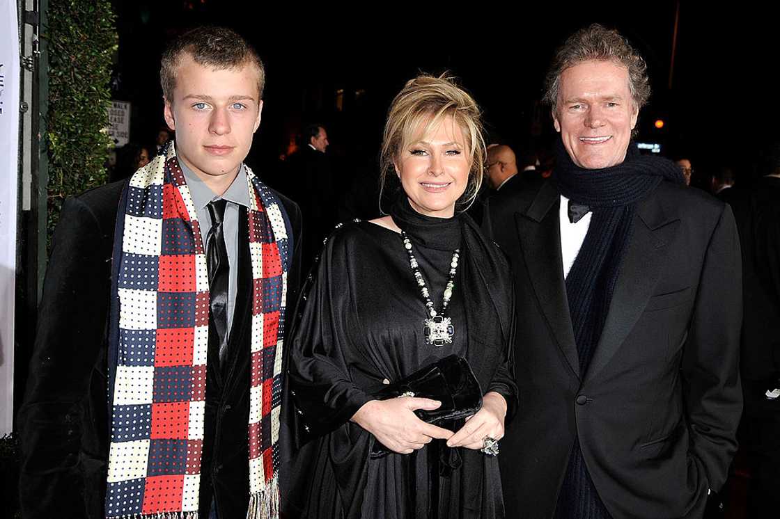Conrad, Kathy, and Rick Hilton at the Shrine Auditorium in Los Angeles, California Conrad, Kathy, and Rick Hilton at the Shrine Auditorium in Los Angeles, California