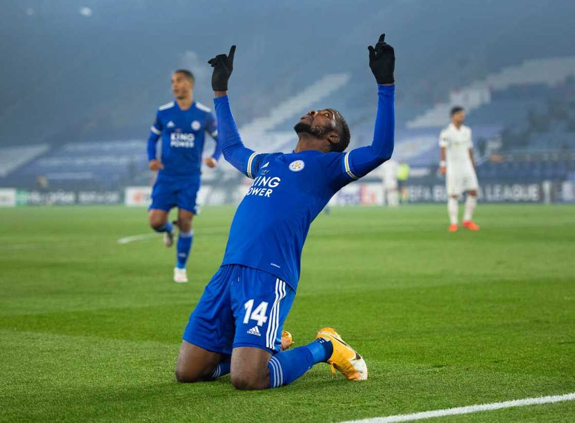 Kelechi Iheanacho in action for Leicester City. Kelechi Iheanacho in action for Leicester City.
