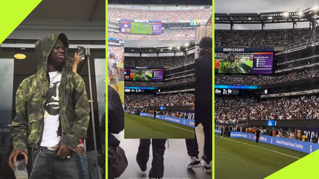 Rema's hit song 'Ozeba' was played during the El Clasico. Rema's hit song 'Ozeba' was played during the El Clasico.