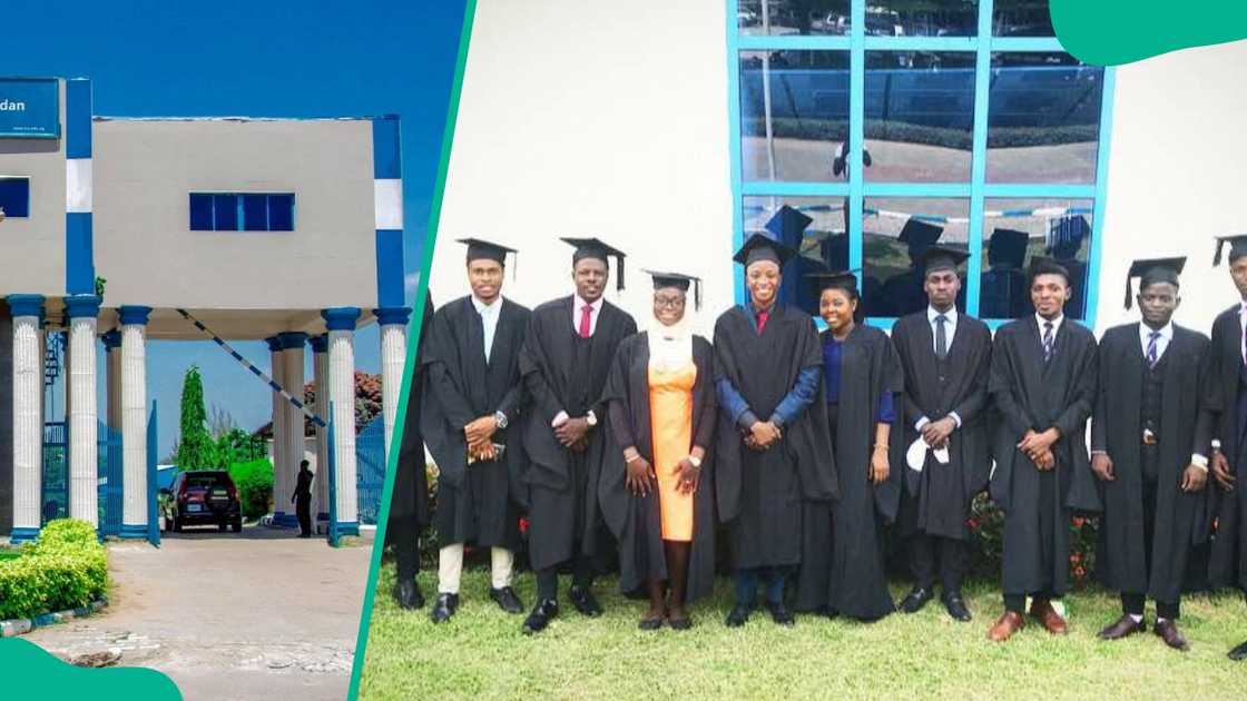 Lead City University entrance (L). The university students graduating in 2022 (R) Lead City University entrance (L). The university students graduating in 2022 (R)