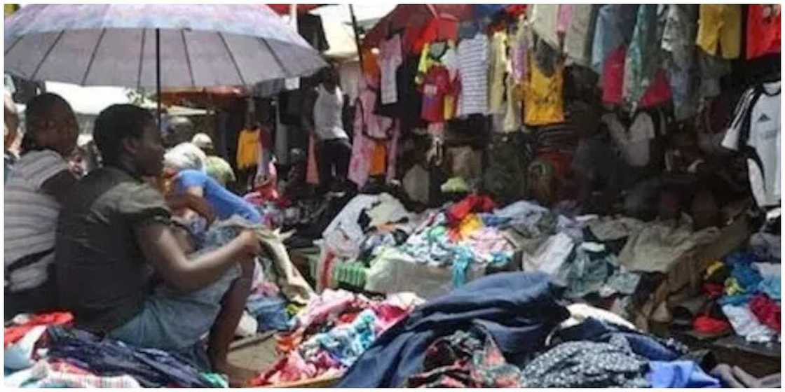 A photo of a thrift market. A photo of a thrift market.