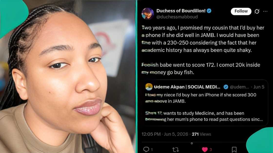 Nigerian woman shares update after cousin’s UTME result disappoints her