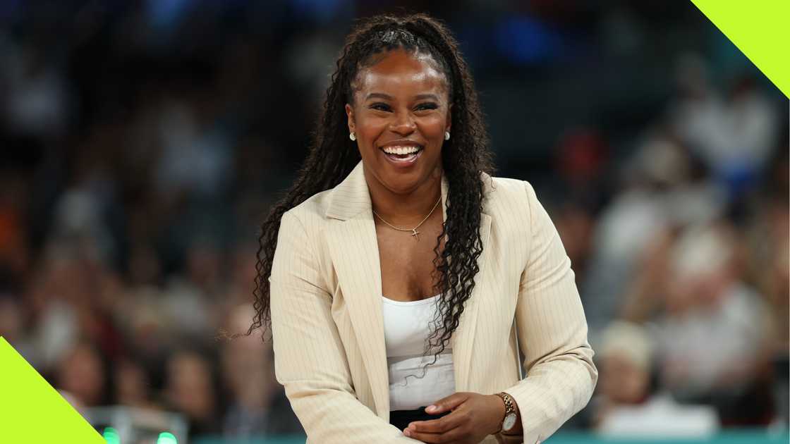 Rena Wakama all smile during Nigeria vs USA at Paris Olympics. Rena Wakama all smile during Nigeria vs USA at Paris Olympics.