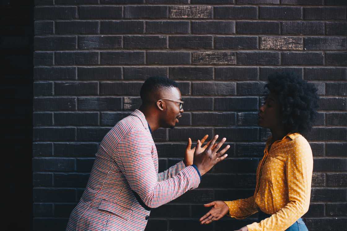 A couple arguing