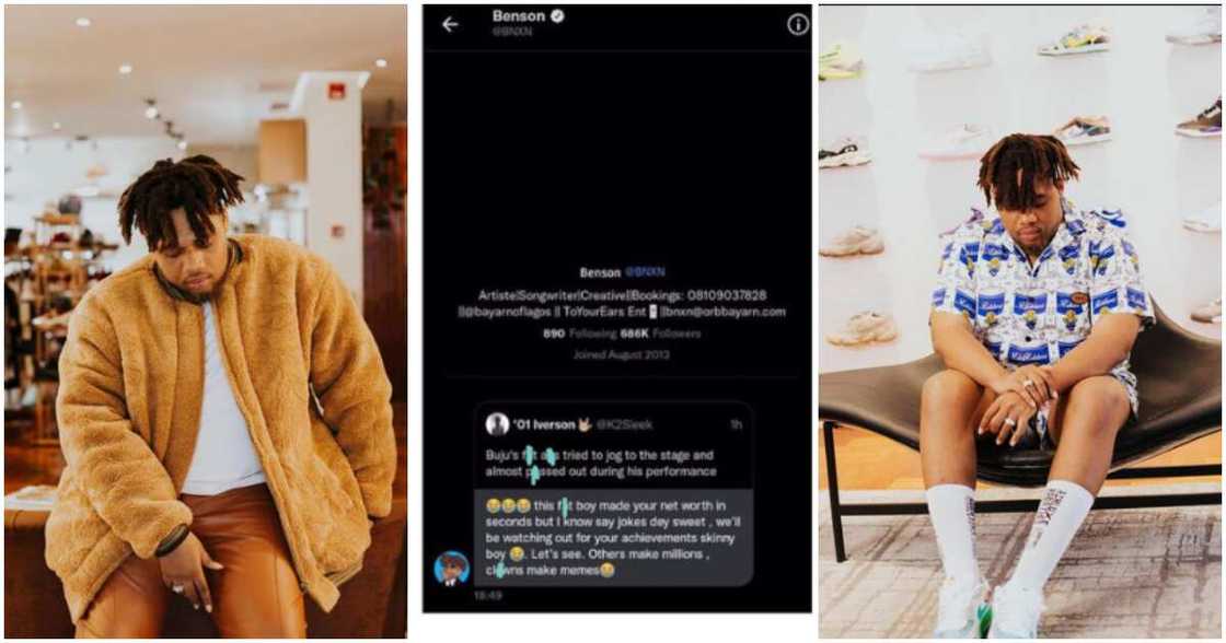 Buju BNXN slams troll calls him a clown Photo Credit:@toyourears Buju BNXN slams troll calls him a clown Photo Credit:@toyourears