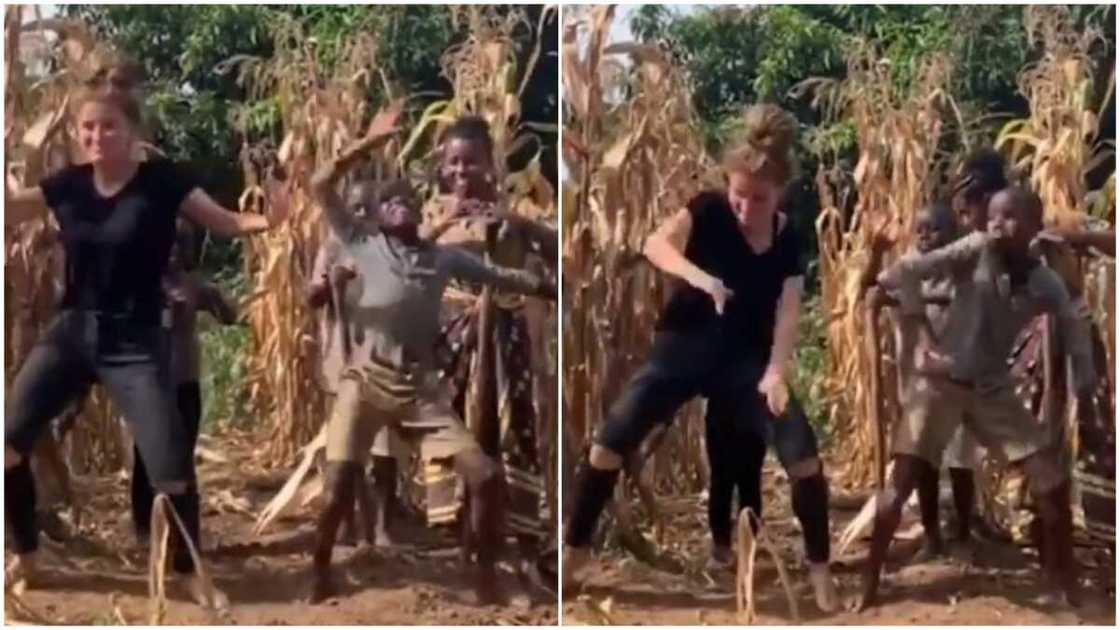 See how this black boy and white lady competed in a dance, many praise the kid See how this black boy and white lady competed in a dance, many praise the kid