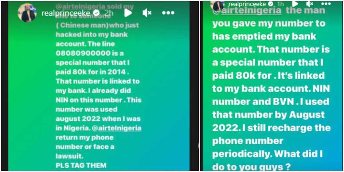 Prince Eke cries out Prince Eke cries out