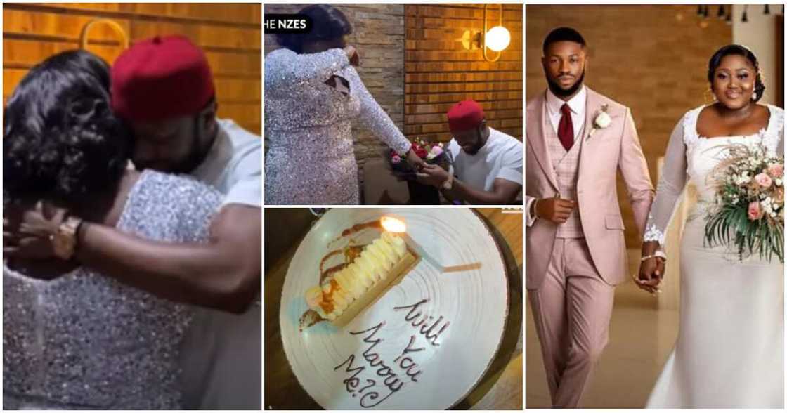 Stan Nze and wife Blessing cry like babies in proposal video Stan Nze and wife Blessing cry like babies in proposal video