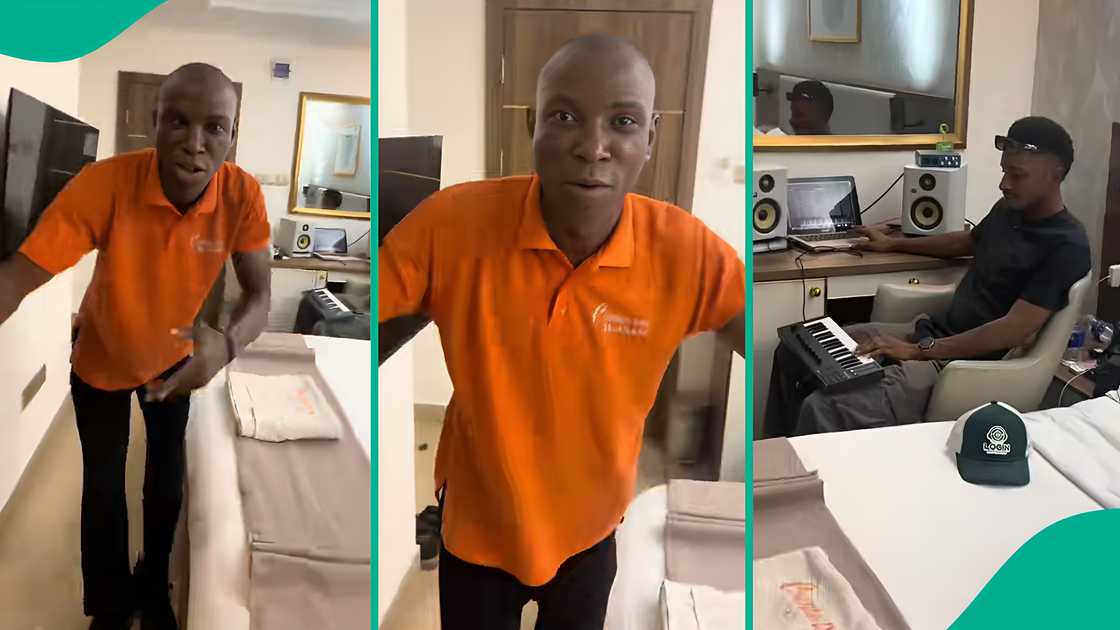 Housekeeper shows off his impressive rap talent.