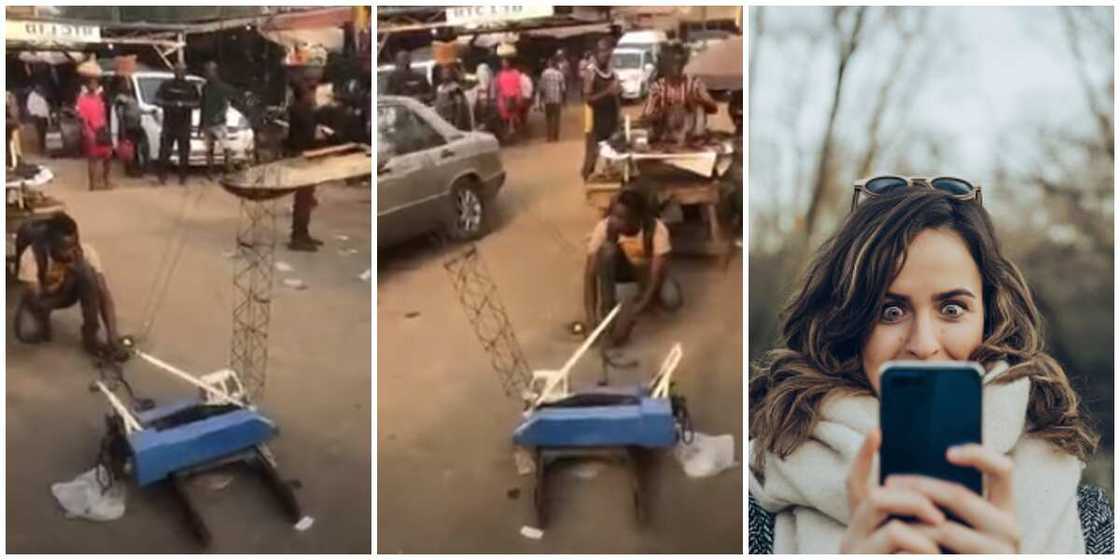 treet people left surprised as boy uses mini port crane he built using local materials treet people left surprised as boy uses mini port crane he built using local materials