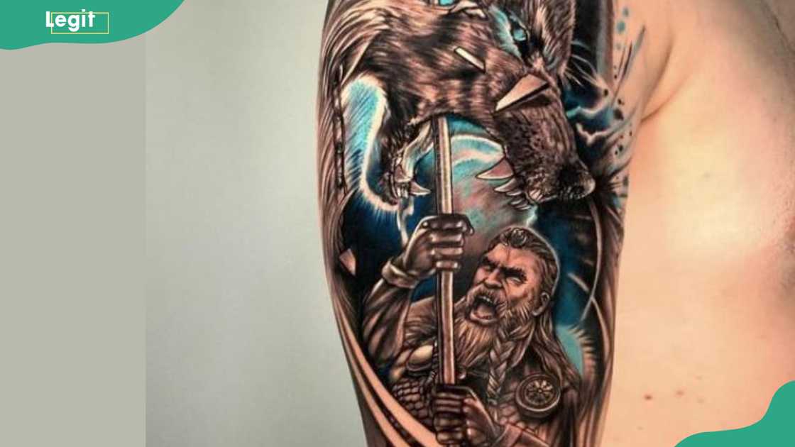 Fenrir fighting the gods Fenrir fighting the gods