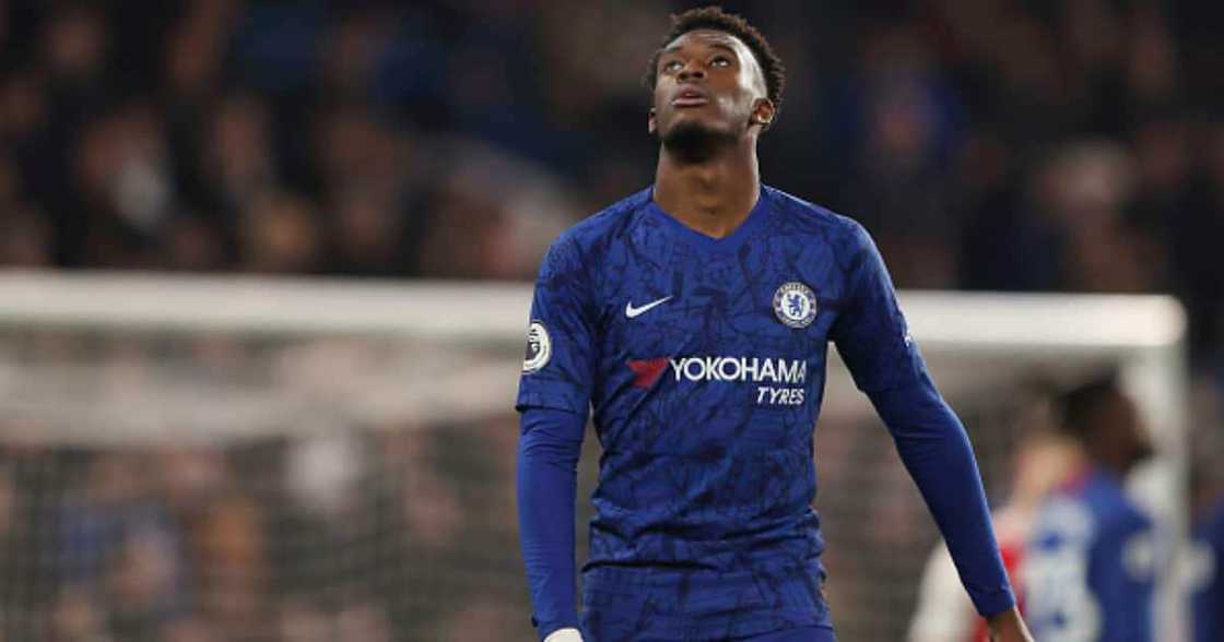 A dejected Callum Hudson-Odoi during a Premier League match between Chelsea and Arsenal at Stamford Bridge on January 21, 2020. Photo: James Williamson - AMA/Getty Images. A dejected Callum Hudson-Odoi during a Premier League match between Chelsea and Arsenal at Stamford Bridge on January 21, 2020. Photo: James Williamson - AMA/Getty Images.
