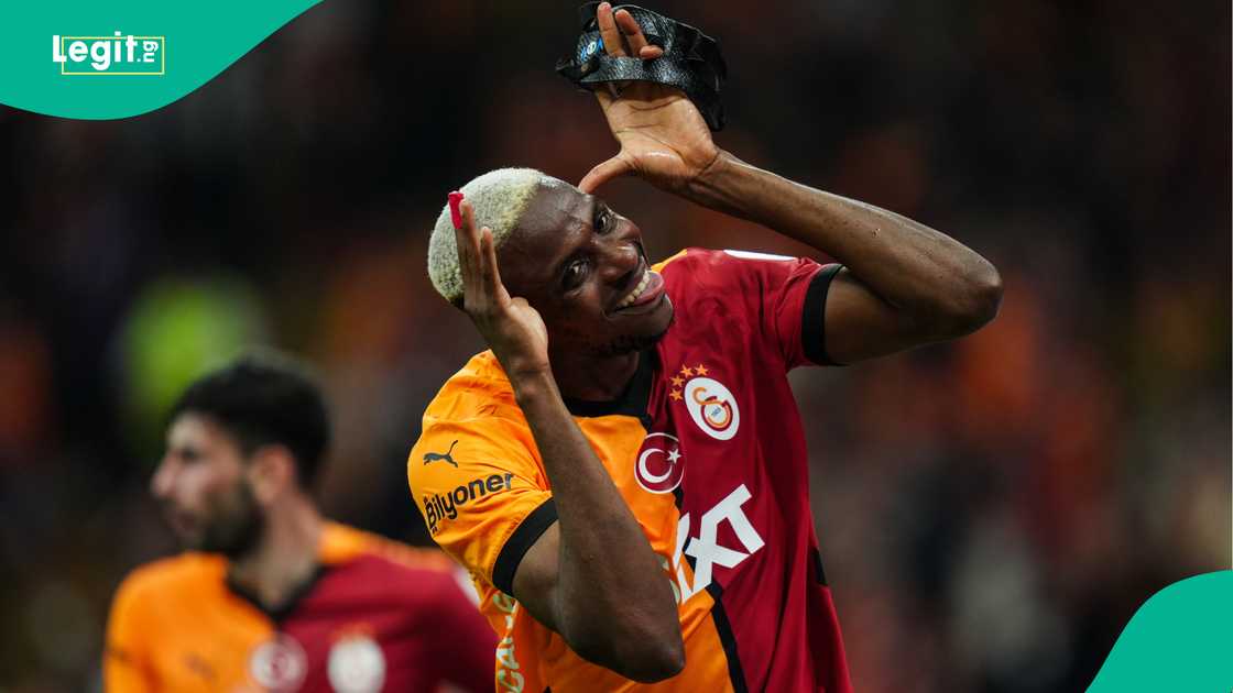 Victor Osimhen, Galatasaray, Istanbul Basaksehir, Rams Park, Istanbul, Turkiye, Super Lig. Victor Osimhen, Galatasaray, Istanbul Basaksehir, Rams Park, Istanbul, Turkiye, Super Lig.