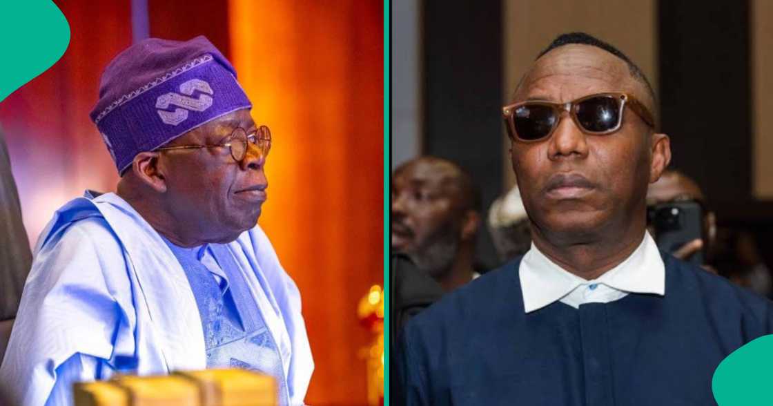 Shugaba Tinubu da Sowore.