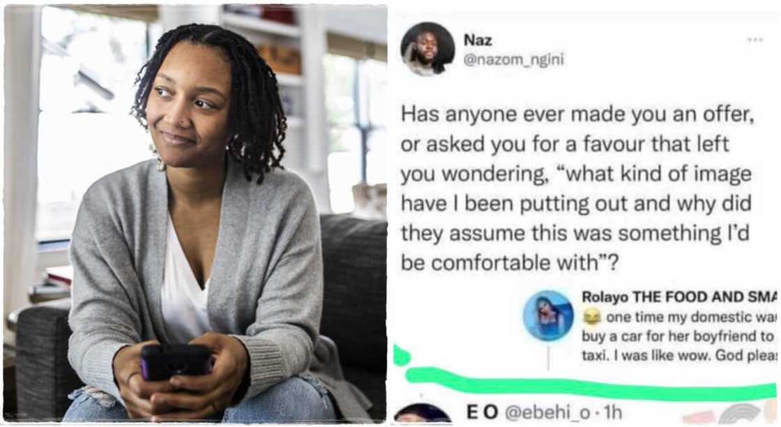 Housemaid requests car from her boss. Housemaid requests car from her boss.