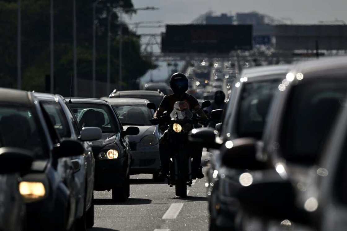 View of a traffic jam in Rio de Janeiro, Brazil View of a traffic jam in Rio de Janeiro, Brazil