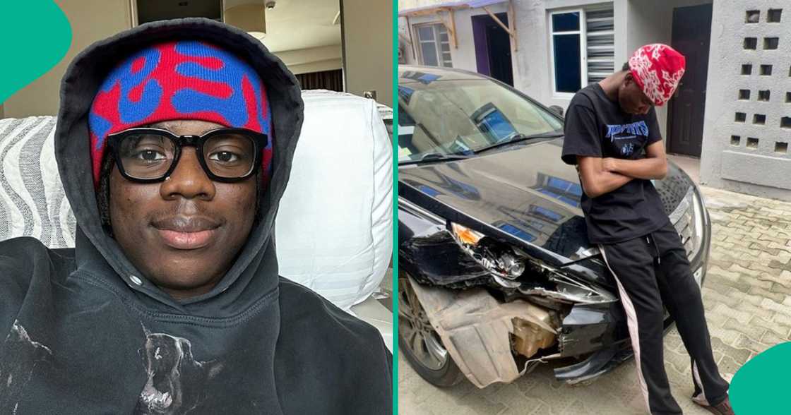 X user crashes car while jamming Rema's album