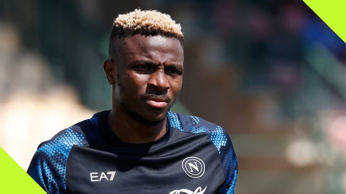 Victor Osimhen training with Napoli pending a move away. Victor Osimhen training with Napoli pending a move away.