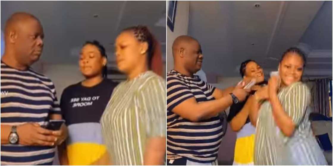 Actor Yinka Quadri and his daughters Actor Yinka Quadri and his daughters