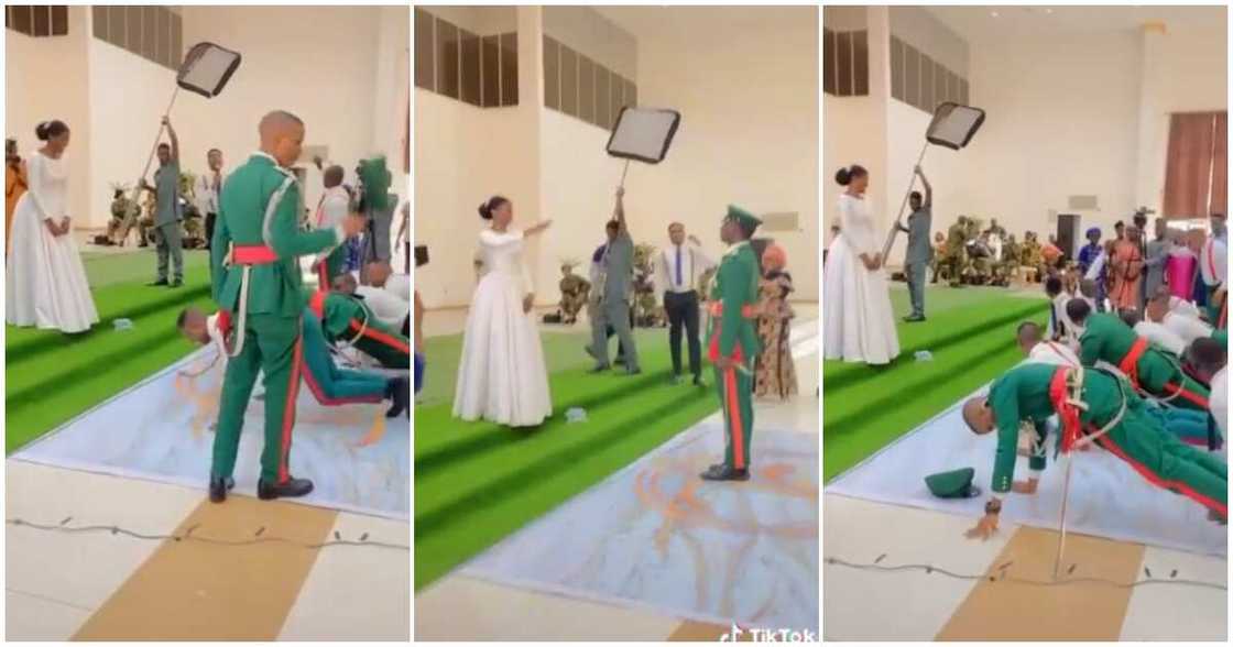 Military wedding, military man prostratrates for bride, bride treated like a queen at her military wedding, military wedding video Military wedding, military man prostratrates for bride, bride treated like a queen at her military wedding, military wedding video