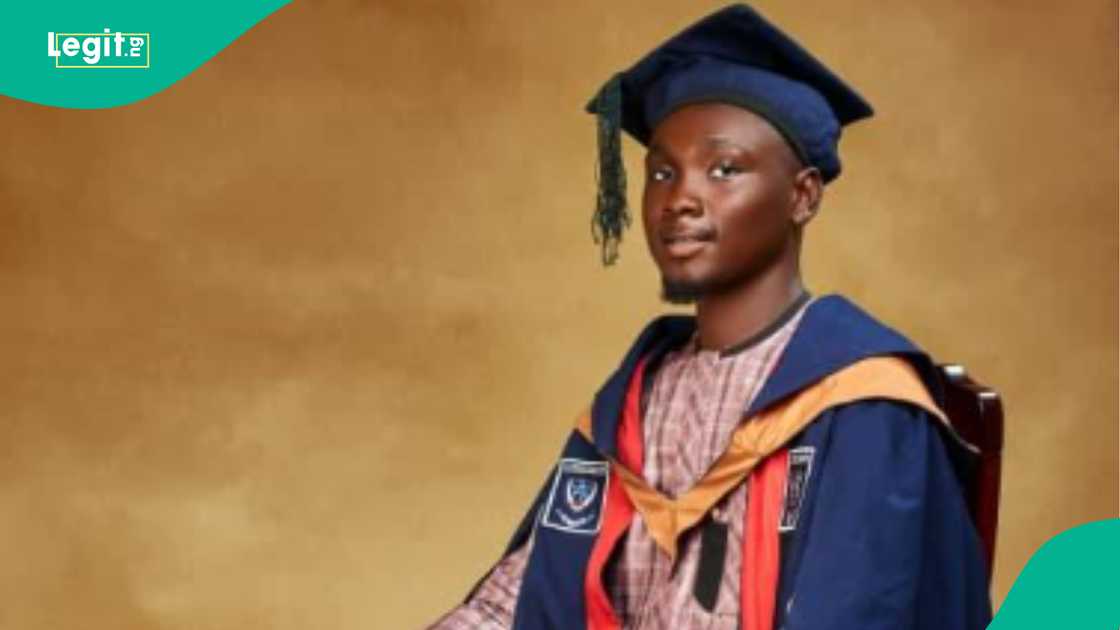 Man insists that being a graduate is a great thing. Man insists that being a graduate is a great thing.