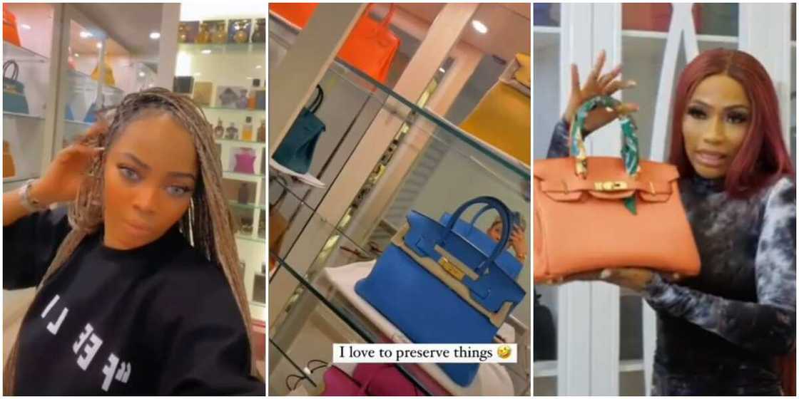 Battle of Hermes Bag: Toke Makinwa Flaunts Own Collection after Mercy Eke Bragged about Owning Two Pieces Battle of Hermes Bag: Toke Makinwa Flaunts Own Collection after Mercy Eke Bragged about Owning Two Pieces