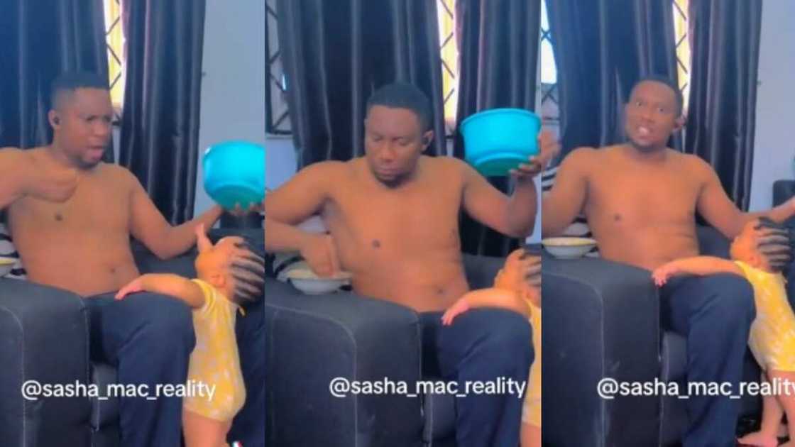 Son and father fight Son and father fight