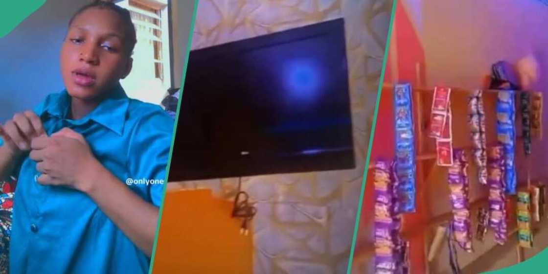 Lady's 'empty' shop with expensive plasma TV sparks reactions