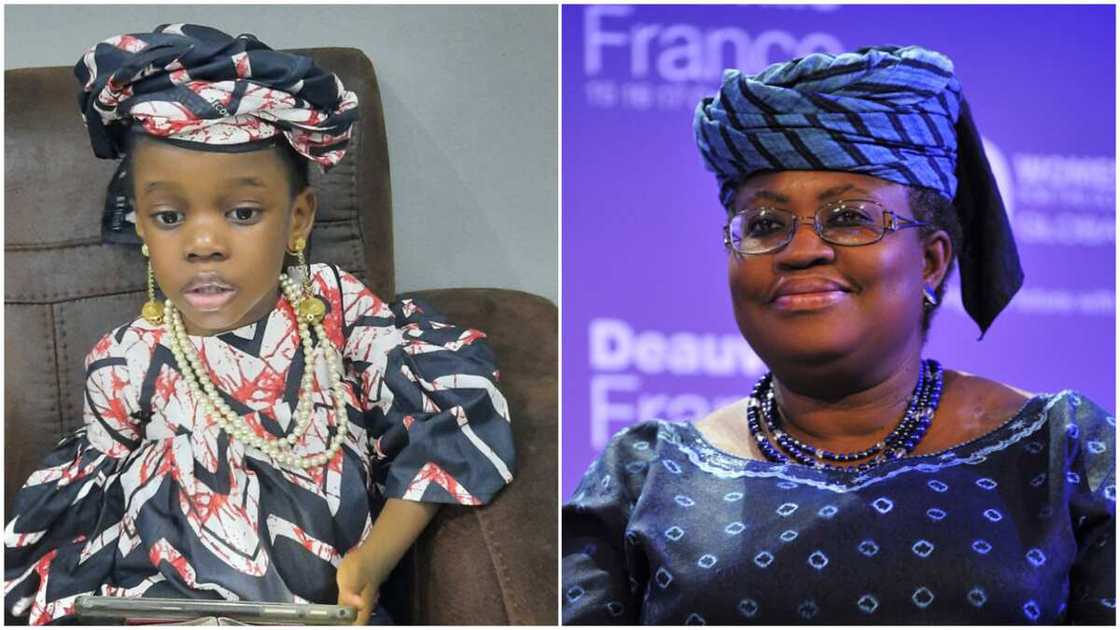 Baby dresses like Okonjo Iweala