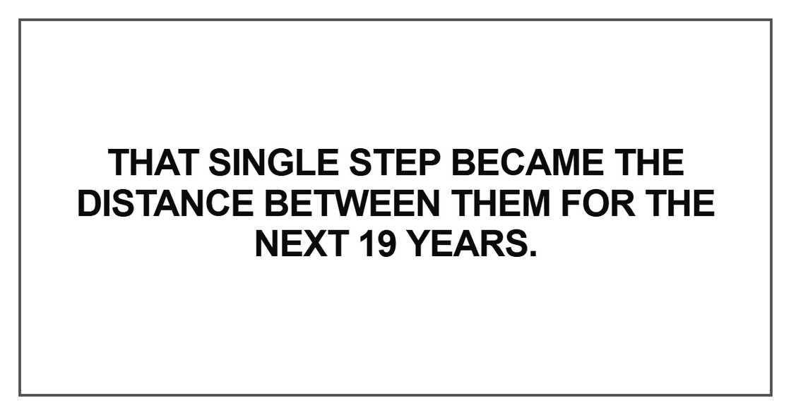 That single step became the distance