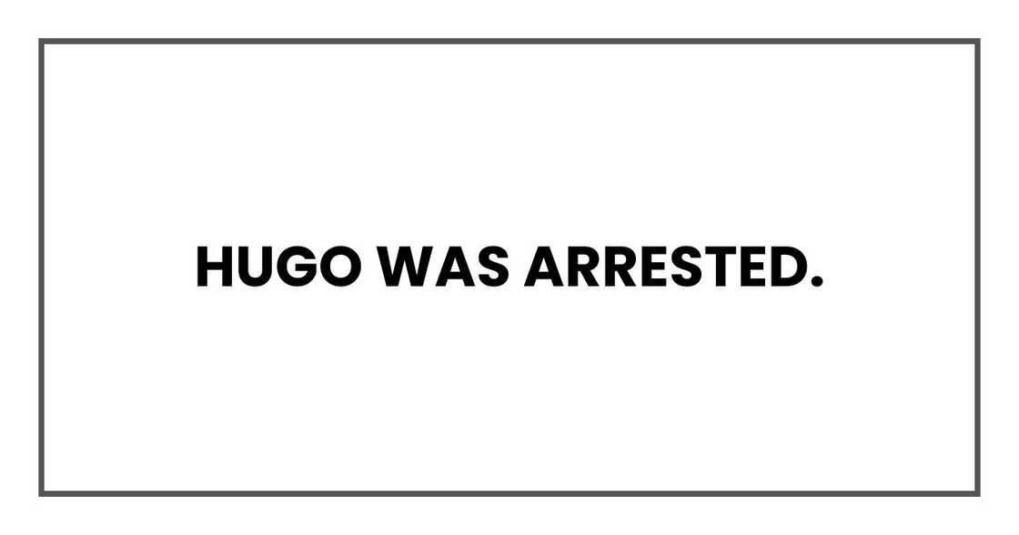 Pete was arrested. Pete was arrested.