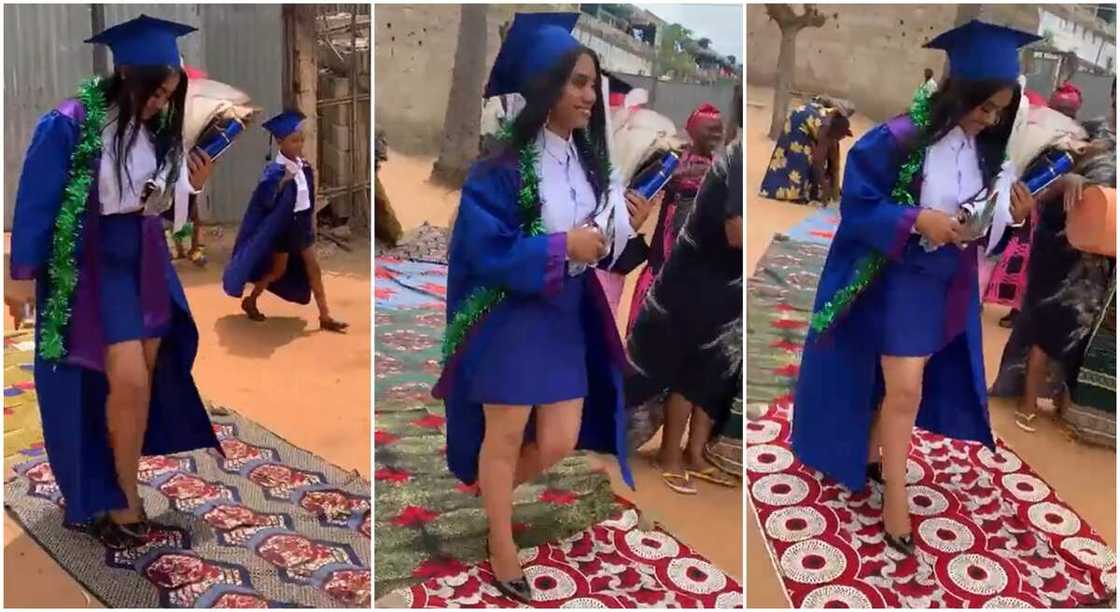 Photos of a lady who just graduated from school. Photos of a lady who just graduated from school.