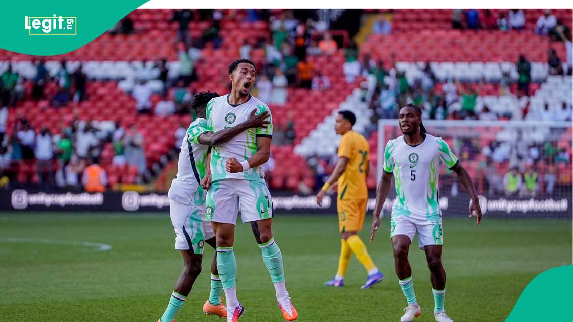 Femi Azeez celebrating his goal for Nigeria in the Unity Cup 2026 semi final against Zimbabwe. Photo by Maynard Manyowa