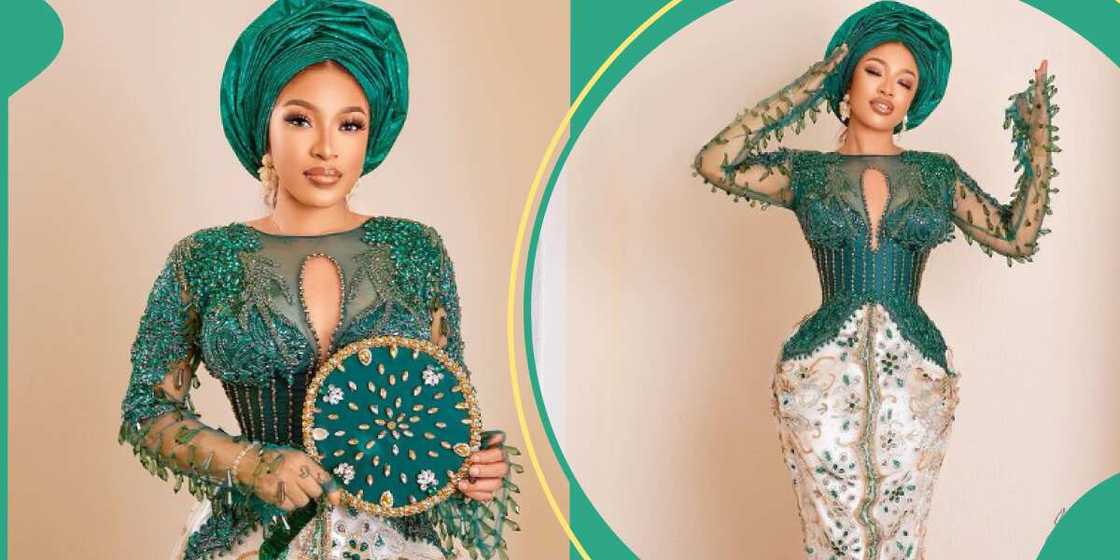 Tonto Dikeh celebrates Nigeria's 63rd independence day.