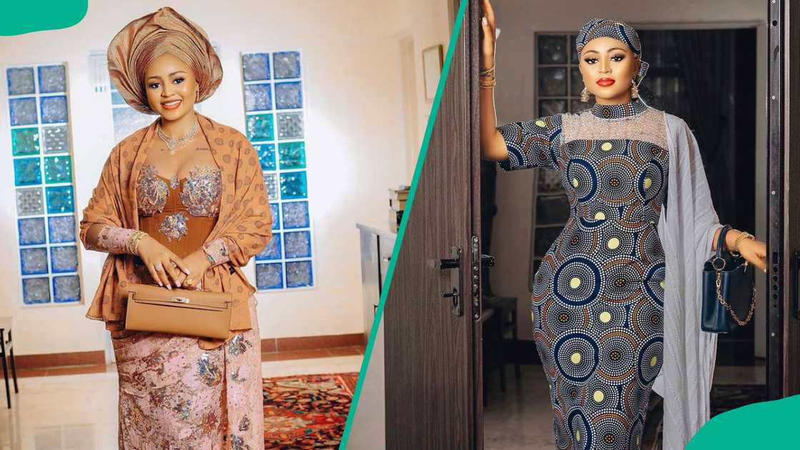 Regina Daniels looks stunning in Nigerian dresses Regina Daniels looks stunning in Nigerian dresses