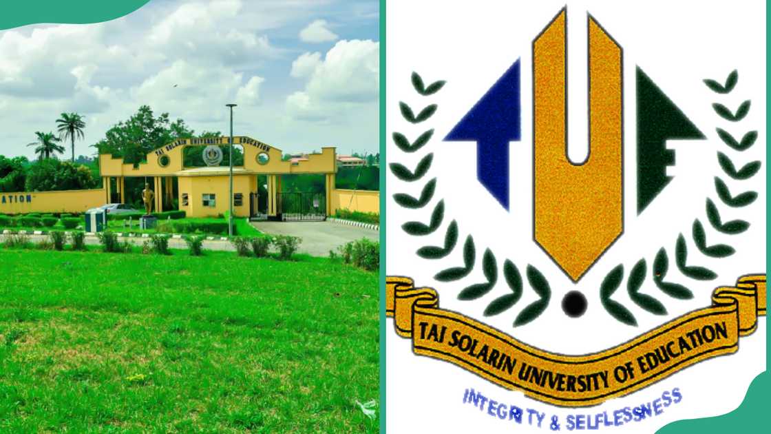 Tai Solarin University of Education main gate and logo Tai Solarin University of Education main gate and logo
