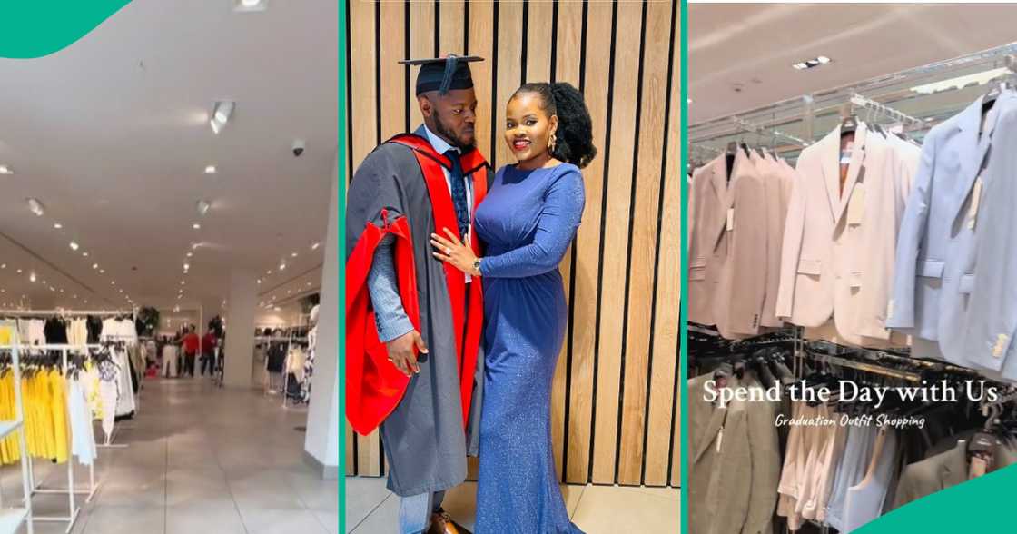 Nigerian couple in UK heads out to get graduation suit Nigerian couple in UK heads out to get graduation suit