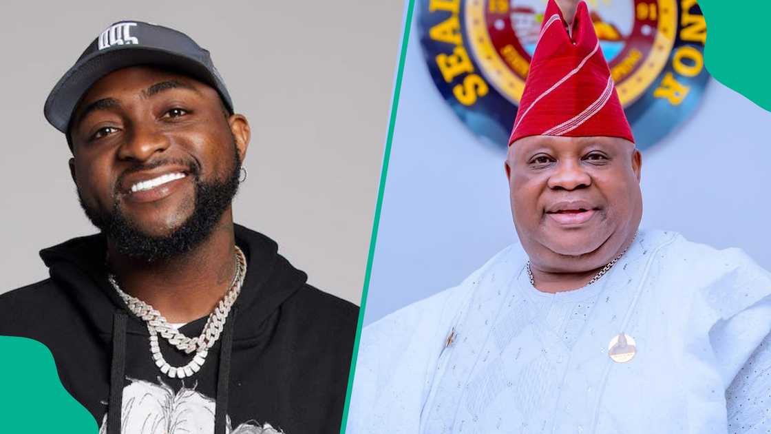 Governor Ademola Adeleke's children celebrate Davido after their father's victory. Governor Ademola Adeleke's children celebrate Davido after their father's victory.