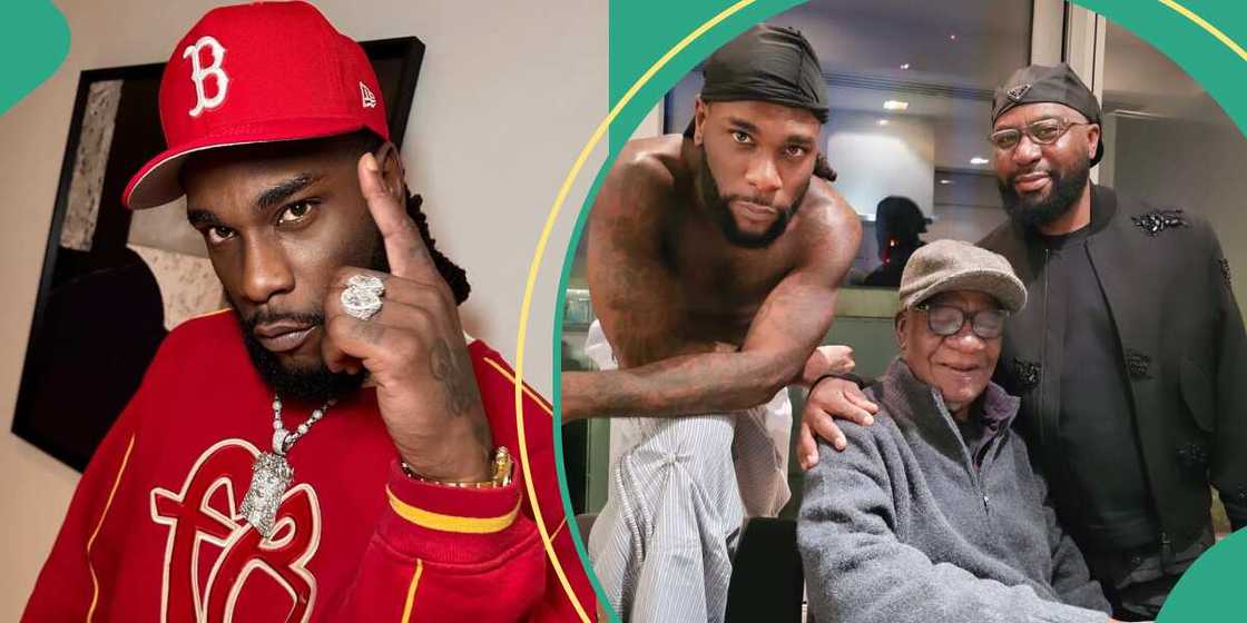 Burna Boy, his grandfather and uncle