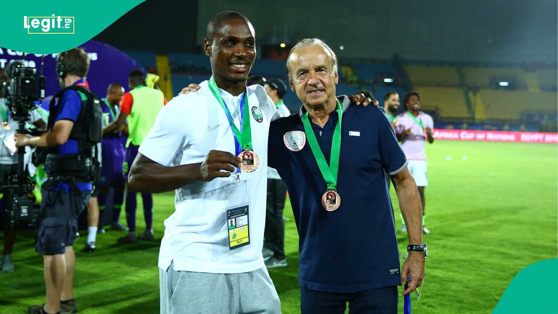 Odion Ighalo, Gernot Rohr, Super Eagles, Nigeria, Egypt, Tunisia, AFCON 2019. Odion Ighalo, Gernot Rohr, Super Eagles, Nigeria, Egypt, Tunisia, AFCON 2019.