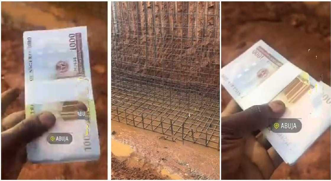 Nigerian man works at construction site in Abuja, makes cool money. Nigerian man works at construction site in Abuja, makes cool money.