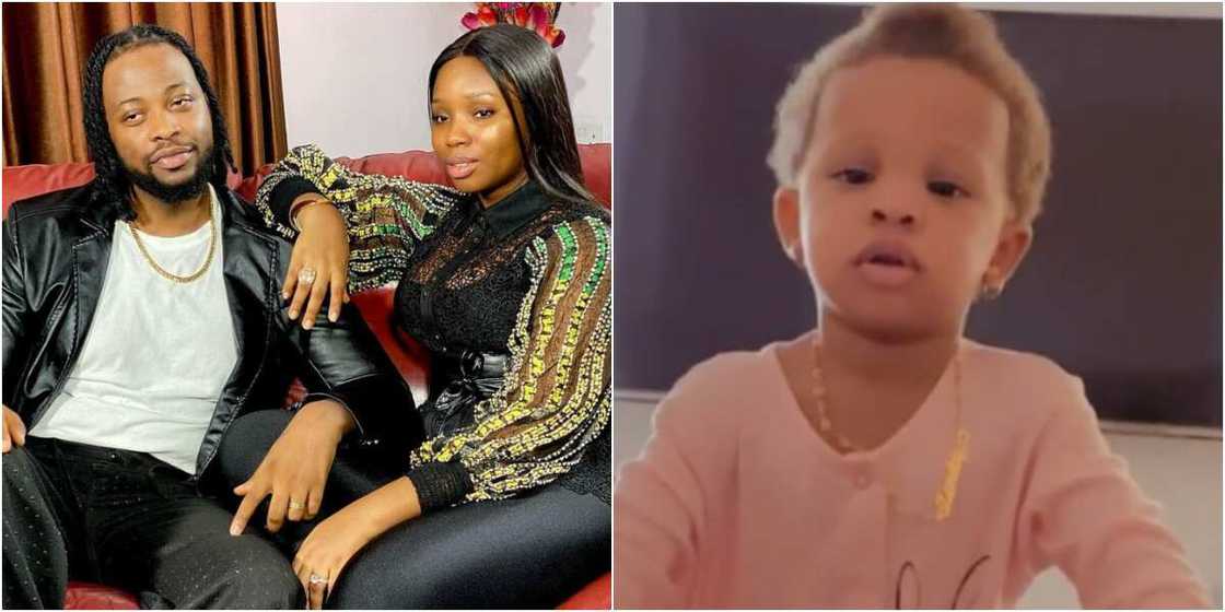 BBNaija Teddy A and Bambam's daughter Zendaya