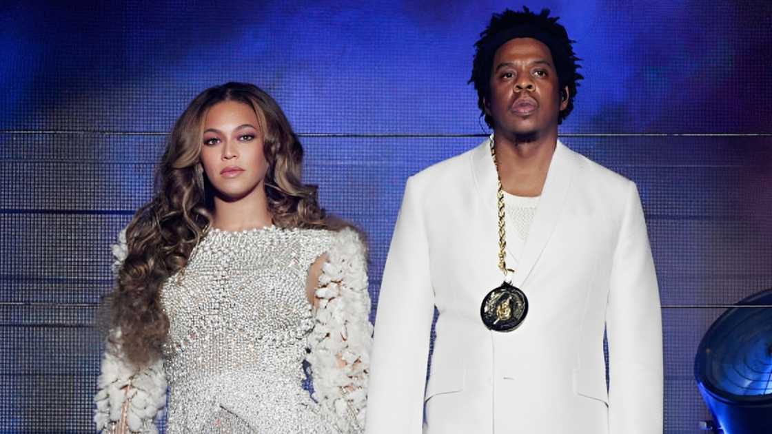 Beyonce and Jay-Z in Pasadena, California. Beyonce and Jay-Z in Pasadena, California.