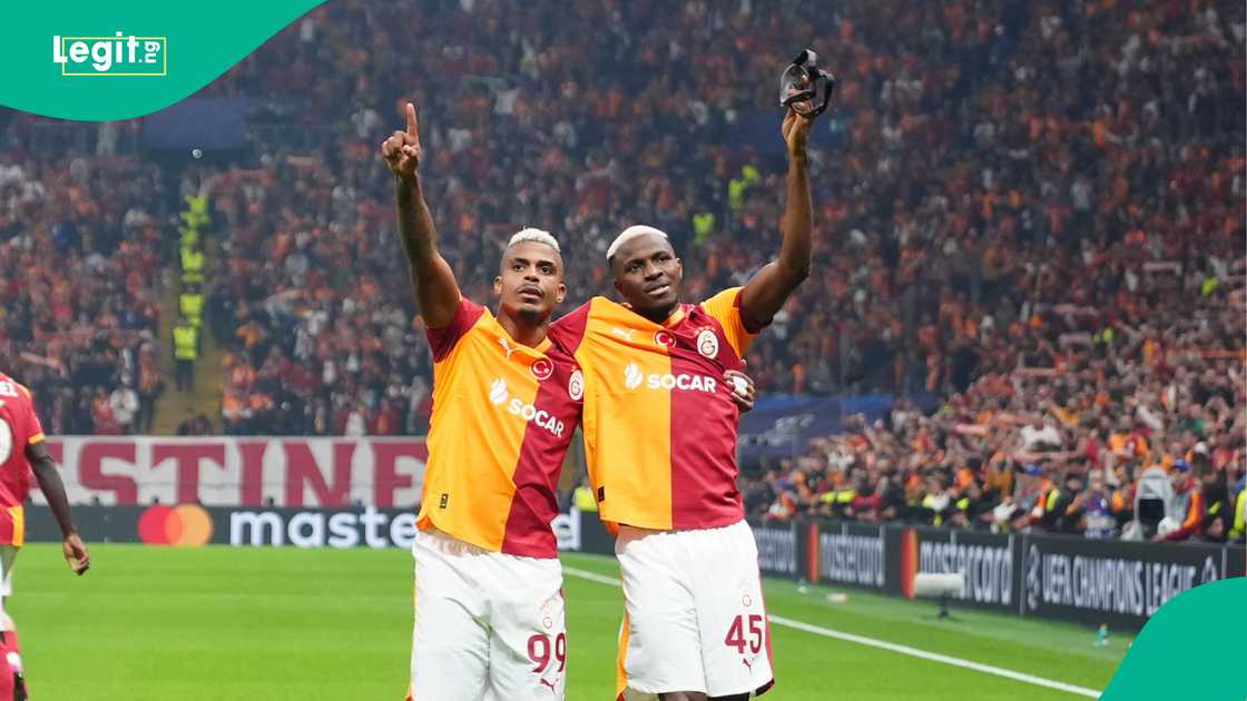 Victor Osimhen, Mario Lemina Galatasaray, Bodo/Glimt, Rams Park, Turkiye, Istanbul, UEFA Champions League. Victor Osimhen, Mario Lemina Galatasaray, Bodo/Glimt, Rams Park, Turkiye, Istanbul, UEFA Champions League.