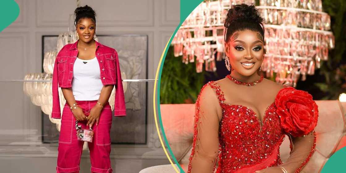 Jackie Appiah on pink jacket Jackie Appiah on pink jacket