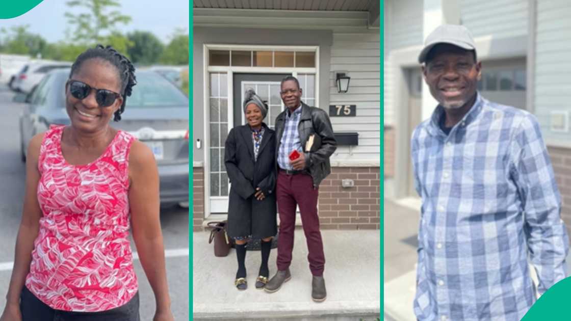 A Nigerian lady celebrates as her parents relocate to Canada after struggling till their old age. A Nigerian lady celebrates as her parents relocate to Canada after struggling till their old age.