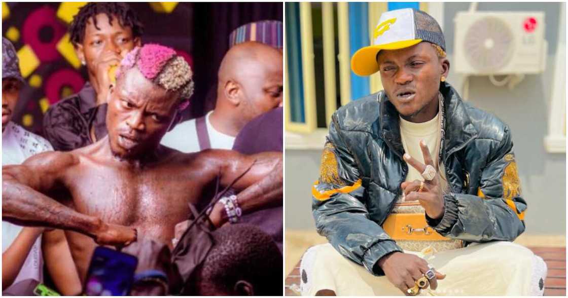 Photos of singer Portable falls off speaker Photos of singer Portable falls off speaker