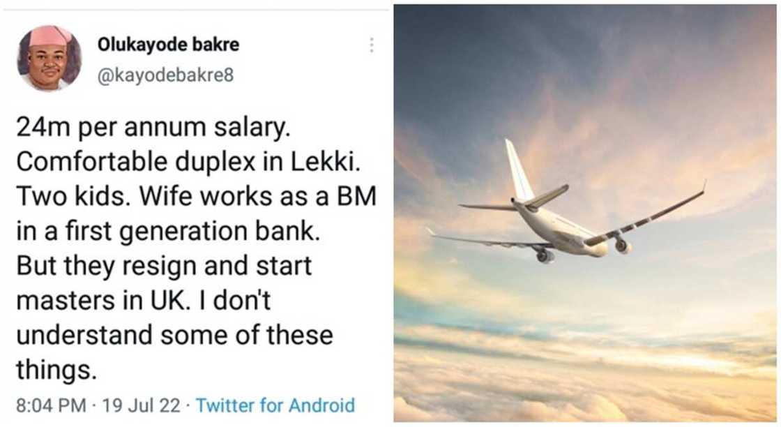 Photo of a tweet, and an aeroplane. Photo of a tweet, and an aeroplane.