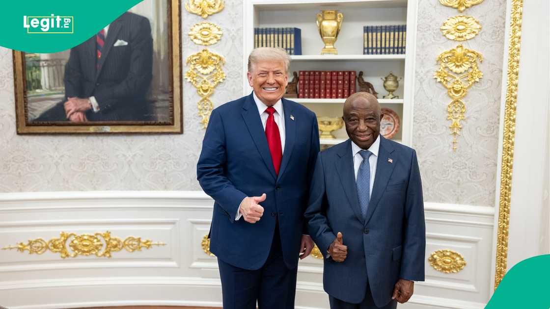 Donald Trump meets Liberia President Joseph Boakai Donald Trump meets Liberia President Joseph Boakai