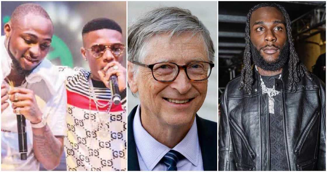 Bill Gates, Wizkid, Burna Boy, Rema, Davido